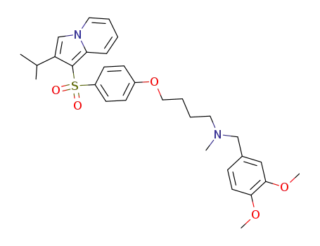 (3,4-Dimethoxy-benzyl)-{4-[4-(2-isopropyl-indolizine-1-sulfonyl)-phenoxy]-butyl}-methyl-amine
