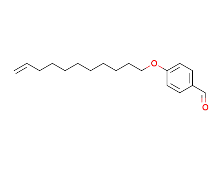 Molecular Structure of 110458-66-7 (Benzaldehyde, 4-(10-undecenyloxy)-)