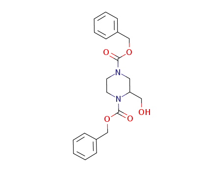 dibenzyl 2-(hydroxymethyl)piperazine-1,4-dicarboxylate