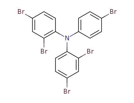 Molecular Structure of 73087-81-7 (Benzenamine, 2,4-dibromo-N-(4-bromophenyl)-N-(2,4-dibromophenyl)-)