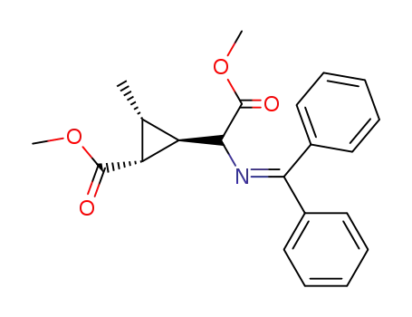 Molecular Structure of 104706-73-2 ((1R,2R,3R)-2-[(Benzhydrylidene-amino)-methoxycarbonyl-methyl]-3-methyl-cyclopropanecarboxylic acid methyl ester)