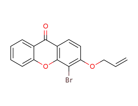 Molecular Structure of 88498-81-1 (9H-Xanthen-9-one, 4-bromo-3-(2-propenyloxy)-)