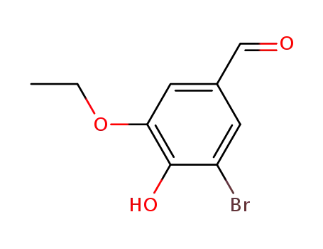 Molecular Structure of 3111-37-3 (3-Bromo-5-ethoxy-4-hydroxybenzaldehyde)