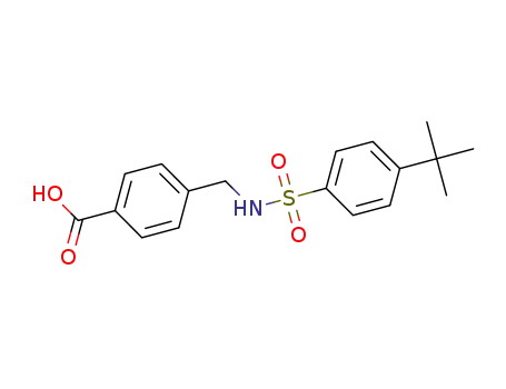 Molecular Structure of 440350-92-5 (4-([[(4-TERT-BUTYLPHENYL)SULFONYL]AMINO]METHYL)BENZOIC ACID)