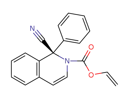 (+)-1-cyano-1-phenyl-1,2-dihydroisoquinoline-2-carboxylic acid vinyl ester
