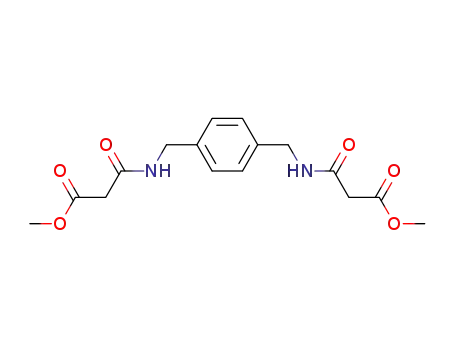 Molecular Structure of 27140-28-9 (Propanoic acid, 3,3'-[1,4-phenylenebis(methyleneimino)]bis[3-oxo-,
dimethyl ester)