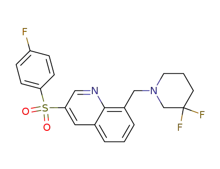 8-[(3,3-difluoro-1-piperidinyl)methyl]-3-[(4-fluorophenyl)sulfonyl]quinoline