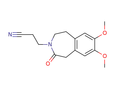 Molecular Structure of 1246638-04-9 (3-(7,8-Dimethoxy-2-oxo-1,2,4,5-tetrahydro-3H-3-benzazepin-3-yl)-propanenitrile)