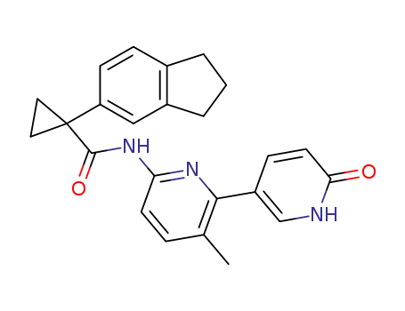 1-(2,3-dihydro-1H-inden-5-yl)-N-(5-methyl-6-(6-oxo-1,6-dihydropyridin-3-yl)pyridin-2-yl)cyclopropanecarboxamide