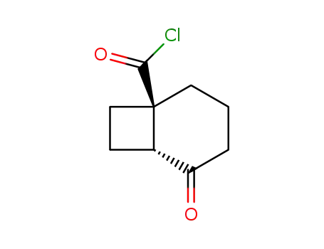 Molecular Structure of 105539-62-6 (Bicyclo[4.2.0]octane-1-carbonyl chloride, 5-oxo-, cis- (9CI))