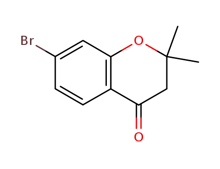 Molecular Structure of 130200-01-0 (7-Bromo-2,2-dimethylchroman-4-one)