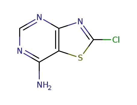 Molecular Structure of 122970-54-1 (7-amino-2-chlorothiazolo<4,5-d>pyrimidine)