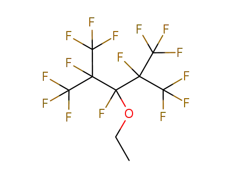 Molecular Structure of 1032934-86-3 ((CF<sub>3</sub>)2CFCF(OC<sub>2</sub>H<sub>5</sub>)CF(CF<sub>3</sub>)2)
