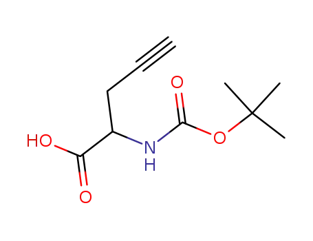 Molecular Structure of 63039-46-3 ((R)-N-Boc-Propargylglycine)