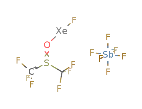 (CF<sub>3</sub>)2SOXeF<sup>(1+)</sup>*SbF<sub>6</sub><sup>(1-)</sup>=(CF<sub>3</sub>)2SOXeFSbF<sub>6</sub>