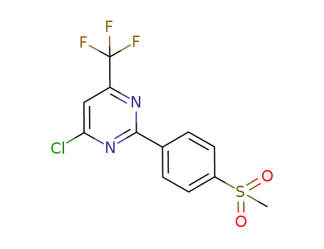 Molecular Structure of 1018481-30-5 (4-chloro-2-(4-methanesulfonylphenyl)-6-trifluoromethylpyrimidine)