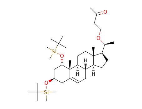 Molecular Structure of 854481-65-5 (1α,3β-bis(t-butyldimethylsilyloxy)-20S-(3-oxobutyloxy)-5-pregnene)