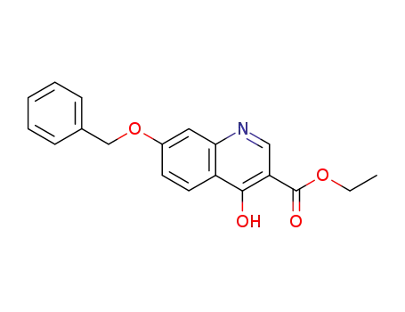 Molecular Structure of 17825-15-9 (7-BENZYLOXY-4-HYDROXYQUINOLINE-3-CARBOXYLIC ACID ETHYL ESTER)