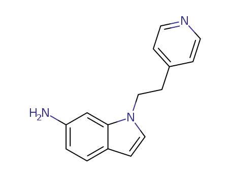 Molecular Structure of 616243-13-1 (1H-Indol-6-amine, 1-[2-(4-pyridinyl)ethyl]-)