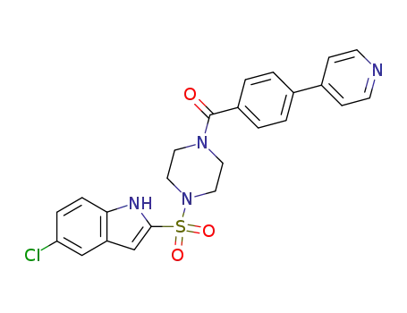 1-(5-chloroindol-2-ylsulfonyl)4-[4-(pyridin-4-yl)benzoyl]piperazine