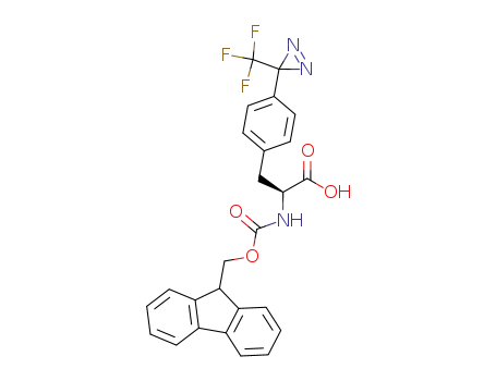 Molecular Structure of 133342-64-0 ((S)-N-(9-fluorenylmethoxycarbonyl)-[4-[3-(trifluoromethyl)-3H-diazirin-3-yl]phenyl]alanine)