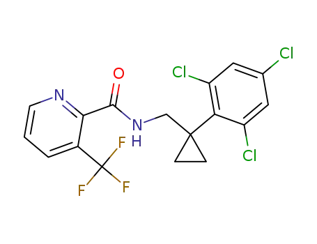 N-[[1-(2,4,6-trichlorophenyl)cyclopropyl]methyl]-3-(trifluoromethyl)pyridine-2-carboxamide