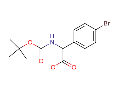 Molecular Structure of 917925-71-4 ((4-BROMO-PHENYL)-TERT-BUTOXYCARBONYLAMINO-ACETIC ACID)