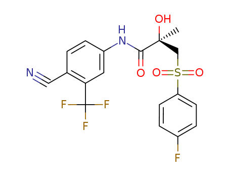 Propanamide,N-[4-cyano-3-(trifluoromethyl)phenyl]-3-[(4-fluorophenyl)sulfonyl]-2-hydroxy-2-methyl-,(2R)-