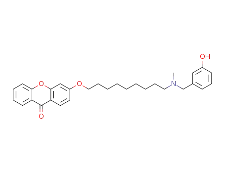 3-[[[N-methyl-N-(3-hydroxybenzyl)amino]nonyl]oxy]xanthen-9-one
