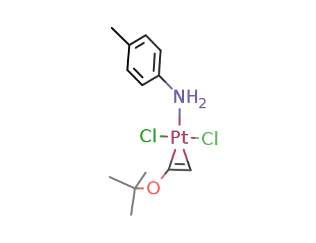 trans-dichloro(p-toluidine)(t-butyl vinyl ether)platinum(II)