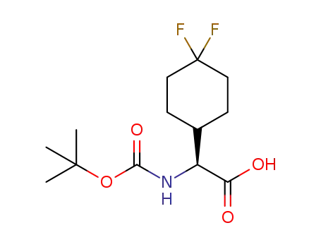 Molecular Structure of 1822546-08-6 (a-(Boc-amino)-4,4-difluorocyclohexaneacetic acid)