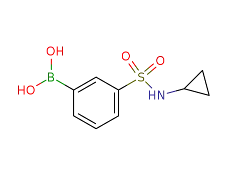 Molecular Structure of 913835-28-6 (3-(N-CYCLOPROPYLSULPHAMOYL)BENZENEBORONIC ACID 98)
