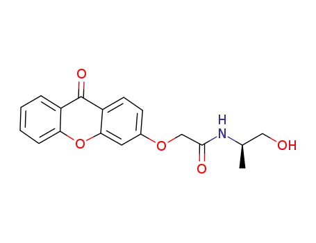 Molecular Structure of 1542743-87-2 ((R)-N-(1-hydroxypropan-2-yl)-2-((9-oxo-9H-xanthen-3-yl)oxy)acetamide)