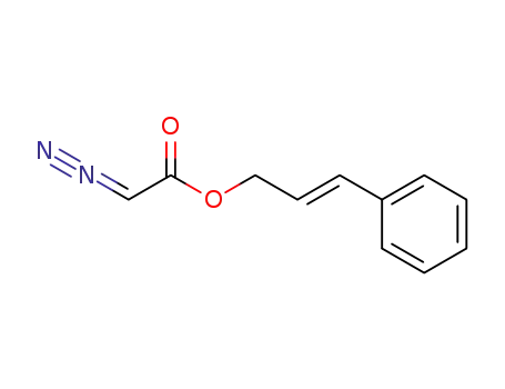 Molecular Structure of 132316-71-3 (Acetic acid, diazo-, (2E)-3-phenyl-2-propenyl ester)