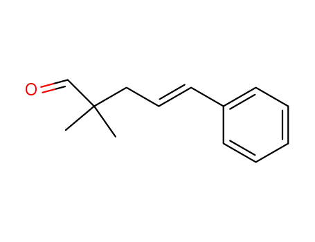 Molecular Structure of 260352-12-3 (4-Pentenal, 2,2-dimethyl-5-phenyl-, (4E)-)