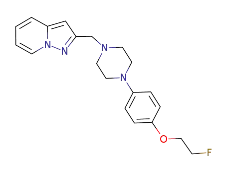 Molecular Structure of 1016167-62-6 (Pyrazolo[1,5-a]pyridine, 2-[[4-[4-(2-fluoroethoxy)phenyl]-1-piperazinyl]methyl]-)
