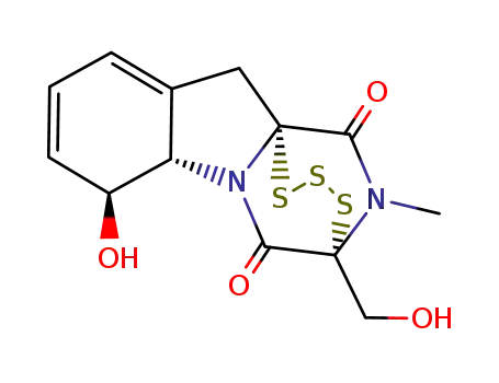 Molecular Structure of 101623-21-6 (11H-4,11a-(Iminomethano)[1,2,3,5]trithiazepino[5,4-a]indole-5,12(4H)-dione,6a,7-dihydro-4-(hydroxymethyl)-13-methyl-, (4R,6aS,7S,11aR)- (9CI))