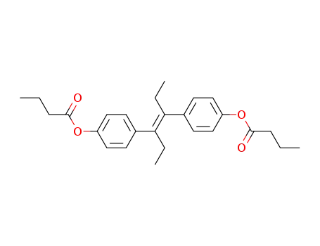 Molecular Structure of 19943-38-5 (4.4'-dibutyryloxy-α.α'-diethyl-<i>trans</i>-stilbene)