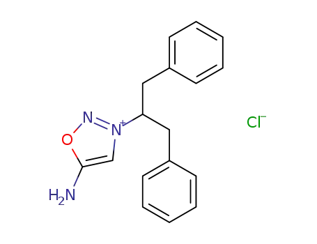 Molecular Structure of 35819-56-8 (5-amino-3-(1,3-diphenylpropan-2-yl)-1,2,3-oxadiazol-3-ium chloride)