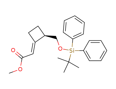Methyl <(R),(E)-2-(t-butyldiphenylsiloxy)methyl-1-cyclobutylidene>acetate