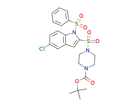 1-(tert-butoxycarbonyl)-4-[(5-chloro-1-phenylsulfonylindol-2-yl)sulfonyl]piperazine