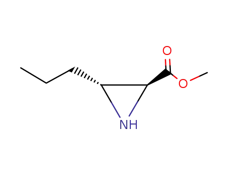 Molecular Structure of 127053-45-6 (2-Aziridinecarboxylicacid,3-propyl-,methylester,(2S-trans)-(9CI))