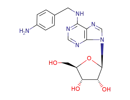 Molecular Structure of 95523-13-0 (N6-(P-AMINOBENZYL)ADENOSINE)