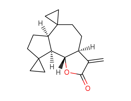 Molecular Structure of 1403389-47-8 (dispirocyclopropyldehydrocostus lactone)