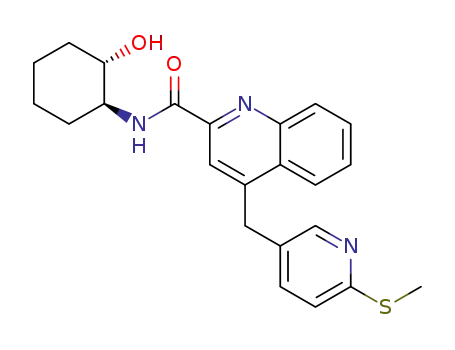 N-[(1S,2S)-2-hydroxycyclohexyl]-4-{[6-(methylsulfanyl)pyridin-3-yl]methyl}quinoline-2-carboxamide