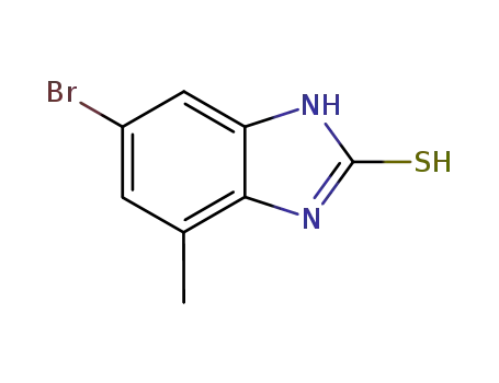 Molecular Structure of 77811-41-7 (6-BROMO-4-METHYL-1H-BENZO[D]IMIDAZOLE-2-THIOL)