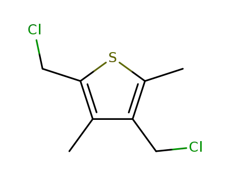 Molecular Structure of 133296-08-9 (2,4-bis(chloromethyl)-3,5-dimethylthiophene)