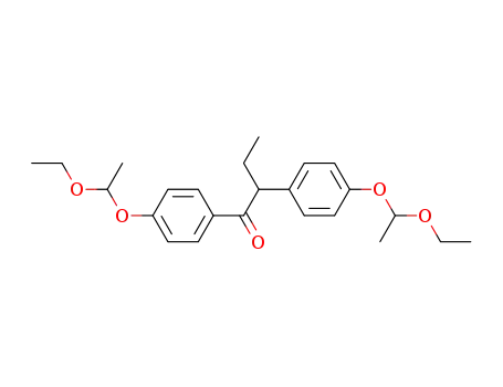 Molecular Structure of 104947-29-7 (1-Butanone, 1,2-bis[4-(1-ethoxyethoxy)phenyl]-)