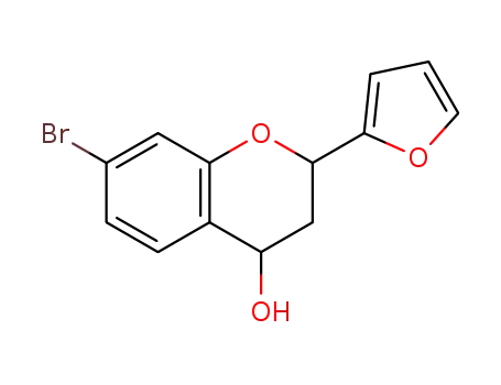 Molecular Structure of 1309651-99-7 (7-bromo-2-furan-2-yl-chroman-4-ol)