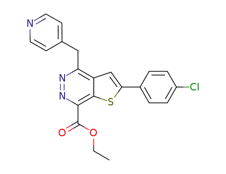 4-(4-pyridinemethyl)-2-(4-chlorophenyl)-thieno[2,3-d]pyridazinyl-7-ethyl formate